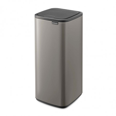 Кош за боклук Brabantia Bo Touch 1010130, 30 л, Плавно и безшумно отваряне, Голям отвор, Сив