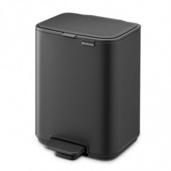 Кош за боклук Brabantia Bo Pedal 1010131, 4 л, Леко затваряне, Противоплъзгаща основа, Минерално покритие, Тъмносив