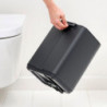 Кош за боклук Brabantia Bo Pedal 1010132, 7 л, Плавно затваряне, Гумирана основа, Минерално покритие, Тъмносив