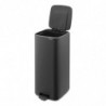 Кош за боклук Brabantia Bo Pedal 1010134, 30 л, Леко затваряне, Противоплъзгаща основа, Минерално покритие, Тъмносив