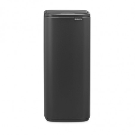 Кош за боклук Brabantia Bo Touch 1010135, 30 л, Плавно и безшумно отваряне, Голям отвор, Минерално покритие, Тъмносив