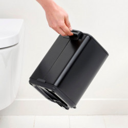 Кош за боклук Brabantia Bo Pedal 1010136, 4 л, Леко затваряне, Противоплъзгаща основа, Черен