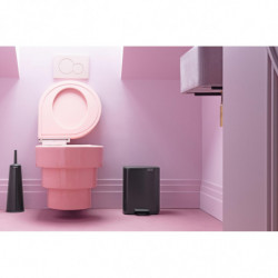 Кош за боклук Brabantia Bo Pedal 1010137, 7 л, Плавно затваряне, Гумирана основа, Черен мат