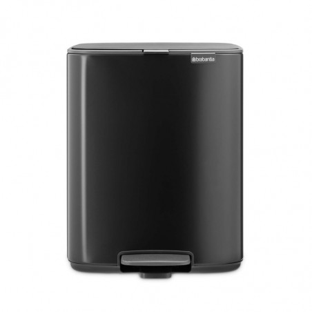 Кош за боклук Brabantia Bo Pedal 1010138, 12 л, Леко затваряне, Противоплъзгаща основа, Сив