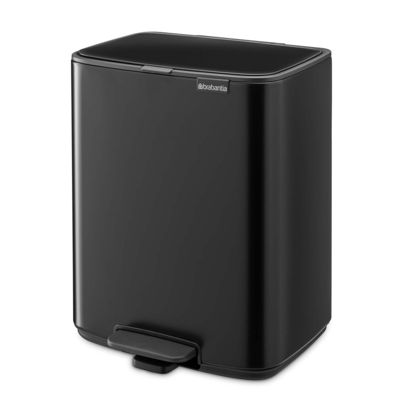 Кош за боклук Brabantia Bo Pedal 1010138, 12 л, Леко затваряне, Противоплъзгаща основа, Сив