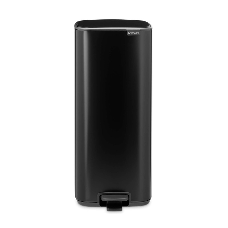 Кош за боклук Brabantia Bo Pedal 1010139, 30 л, Леко затваряне, Противоплъзгаща основа, Черен