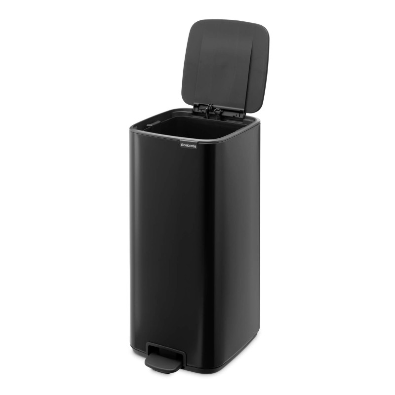 Кош за боклук Brabantia Bo Pedal 1010139, 30 л, Леко затваряне, Противоплъзгаща основа, Черен