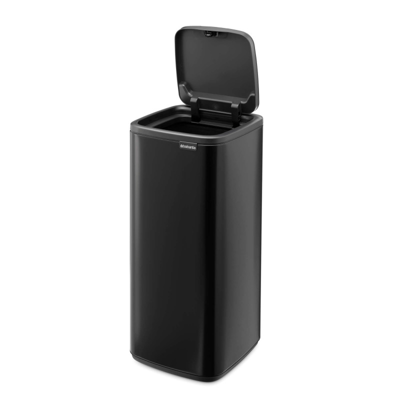 Кош за боклук Brabantia Bo Touch 1010140, 30 л, Плавно и безшумно отваряне, Голям отвор, Черен