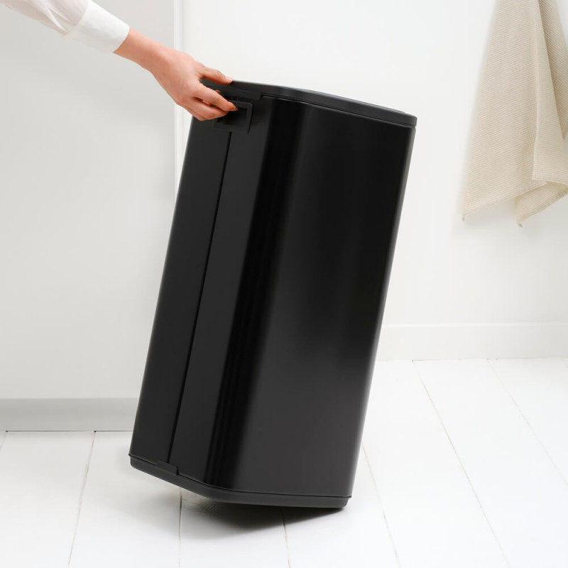 Кош за боклук Brabantia Bo Touch 1010140, 30 л, Плавно и безшумно отваряне, Голям отвор, Черен