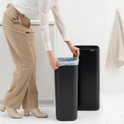 Кош за боклук Brabantia Bo Touch 1010140, 30 л, Плавно и безшумно отваряне, Голям отвор, Черен