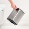 Кош за боклук Brabantia Bo Pedal 1010141, 4 л, Леко затваряне, Противоплъзгаща основа, Устойчив на пръстови отпечатъци, Инокс/Мат