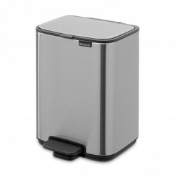 Кош за боклук Brabantia Bo Pedal 1010141, 4 л, Леко затваряне, Противоплъзгаща основа, Устойчив на пръстови отпечатъци, Инокс/Мат