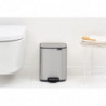 Кош за боклук Brabantia Bo Pedal 1010142, 7 л, Плавно затваряне, Гумирана основа, Устойчив на пръстови отпечатъци, Инокс