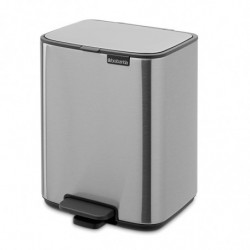 Кош за боклук Brabantia Bo Pedal 1010142, 7 л, Плавно затваряне, Гумирана основа, Устойчив на пръстови отпечатъци, Инокс