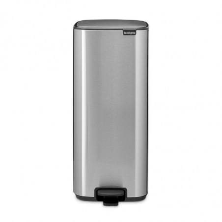 Кош за боклук Brabantia Bo Pedal 1010144, 30 л, Леко затваряне, Противоплъзгаща основа, Устойчив на пръстови отпечатъци, Инокс/Мат