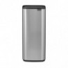 Кош за боклук Brabantia Bo Touch 1010145, 30 л, Плавно и безшумно отваряне, Голям отвор, Устойчив на пръстови отпечатъци, Инокс/Мат