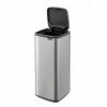 Кош за боклук Brabantia Bo Touch 1010145, 30 л, Плавно и безшумно отваряне, Голям отвор, Устойчив на пръстови отпечатъци, Инокс/Мат