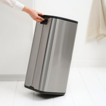 Кош за боклук Brabantia Bo Touch 1010145, 30 л, Плавно и безшумно отваряне, Голям отвор, Устойчив на пръстови отпечатъци, Инокс/Мат