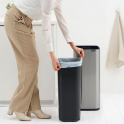 Кош за боклук Brabantia Bo Touch 1010145, 30 л, Плавно и безшумно отваряне, Голям отвор, Устойчив на пръстови отпечатъци, Инокс/Мат