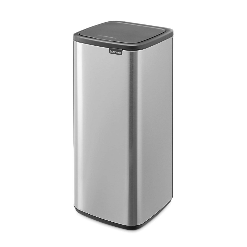 Кош за боклук Brabantia Bo Touch 1010145, 30 л, Плавно и безшумно отваряне, Голям отвор, Устойчив на пръстови отпечатъци, Инокс/Мат