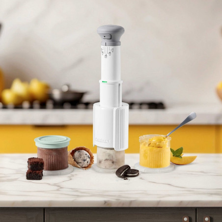 Машина за сладолед Cuisinart Freeze Wand ICEFD10E, 250W, 240 мл, 5 програми, Без BPA, Тиха работа, Бял