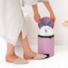 Кош за боклук с педал Brabantia NewIcon 1010439, 5 л, Леко затваряне, Противоплъзгаща основа, Розов