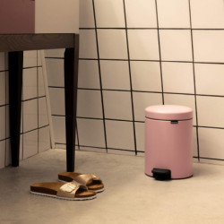 Кош за боклук с педал Brabantia NewIcon 1010439, 5 л, Леко затваряне, Противоплъзгаща основа, Розов