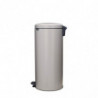 Кош за боклук с педал Brabantia NewIcon 1010442, 30 л, Плавно затваряне, Противоплъзгаща основа, Светлосив