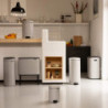 Кош за боклук с педал Brabantia NewIcon 1010442, 30 л, Плавно затваряне, Противоплъзгаща основа, Светлосив