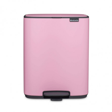 Кош за боклук Brabantia Bo Pedal 1010446, 12 л, Леко затваряне, Противоплъзгаща основа, Розов