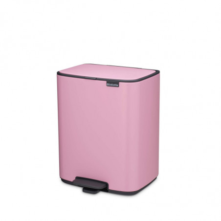 Кош за боклук Brabantia Bo Pedal 1010446, 12 л, Леко затваряне, Противоплъзгаща основа, Розов