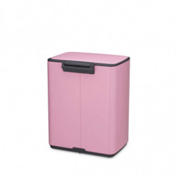 Кош за боклук Brabantia Bo Pedal 1010446, 12 л, Леко затваряне, Противоплъзгаща основа, Розов