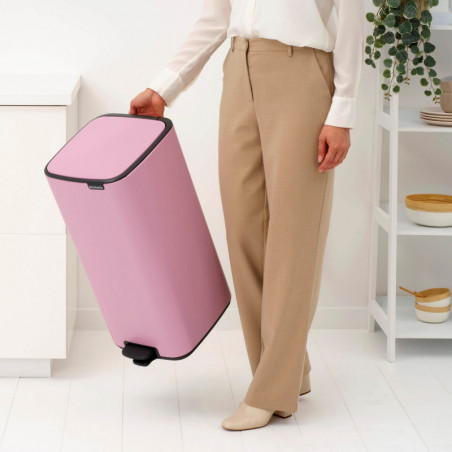Кош за боклук Brabantia Bo Pedal 1010447, 30 л, Леко затваряне, Противоплъзгаща основа, Розов