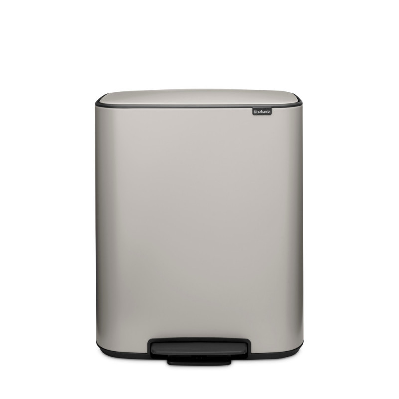 Кош за боклук Brabantia Bo Pedal 1010448, 60 л, Леко затваряне, Противоплъзгаща основа, Светлосив