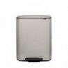 Кош за боклук Brabantia Bo Pedal 1010448, 60 л, Леко затваряне, Противоплъзгаща основа, Светлосив