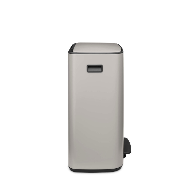 Кош за боклук Brabantia Bo Pedal 1010448, 60 л, Леко затваряне, Противоплъзгаща основа, Светлосив