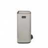 Кош за боклук Brabantia Bo Pedal 1010448, 60 л, Леко затваряне, Противоплъзгаща основа, Светлосив