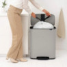 Кош за боклук Brabantia Bo Pedal 1010448, 60 л, Леко затваряне, Противоплъзгаща основа, Светлосив