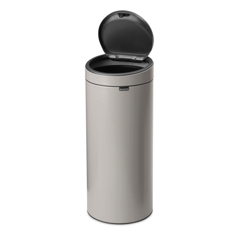 Кош за боклук Brabantia Touch Bin New 1010459, 30 л, Безшумно и плавно затваряне, Светлосив