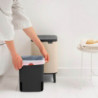 Кош за боклук Brabantia Bo Small Hi 1010461, 7 л, Повдигнат, Плавно и безшумно отваряне, Противоплъзгаща основа, Бежов