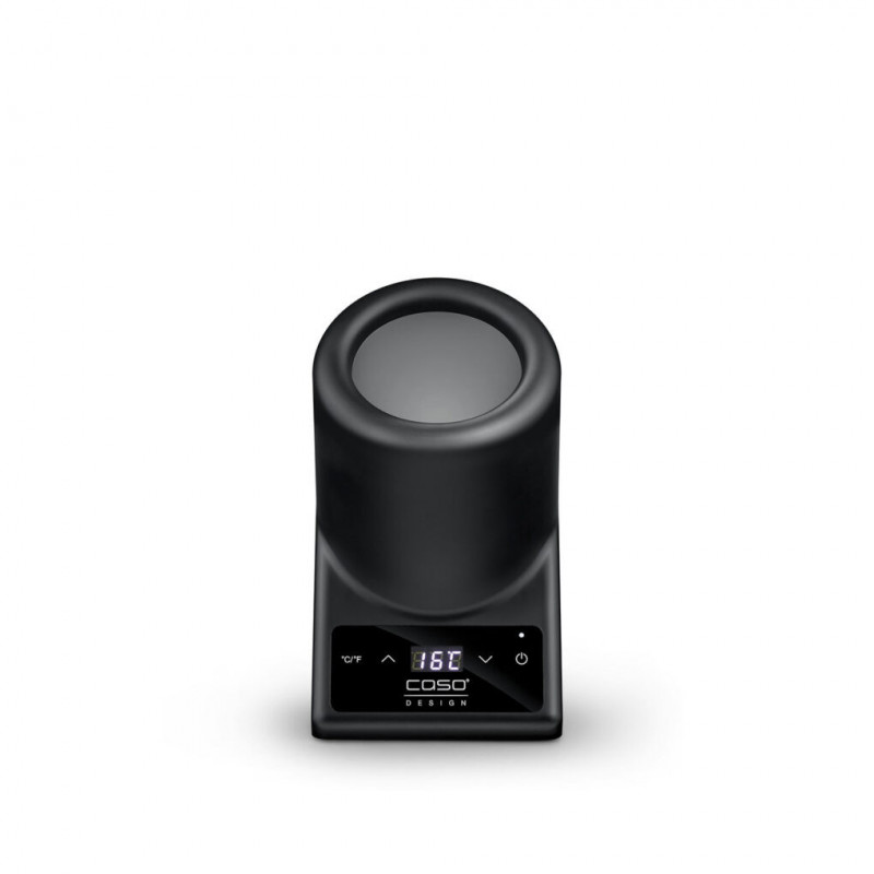 Настолен охладител за вино Caso VinoCase Black, 72W, 5-18°C, За бутилки с диаметър 9 см, Сензорно управление, Тих, LED, Черен мат
