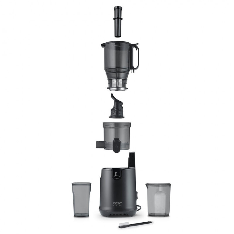 Бавна сокоизтисквачка Caso Juice Fit Pro, 250W, 1 л, 40 об/мин, Safety Stop, Тиха работа, Черен мат