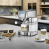 Еспресо машина Caso Gourmet Latte, 1350W, 20 bar, 1.3 л, ULKA, 6 програми, Предварително запарване, Портафилтър, ESE, Инокс