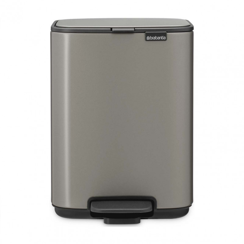 Кош за боклук Brabantia Bo Pedal 1010126, 4 л, Леко затваряне, Противоплъзгаща основа, Сив