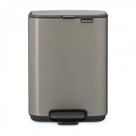 Кош за боклук Brabantia Bo Pedal 1010126, 4 л, Леко затваряне, Противоплъзгаща основа, Сив