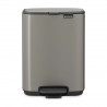 Кош за боклук Brabantia Bo Pedal 1010126, 4 л, Леко затваряне, Противоплъзгаща основа, Сив