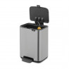 Кош за боклук Brabantia Bo Pedal 1010141, 4 л, Леко затваряне, Противоплъзгаща основа, Устойчив на пръстови отпечатъци, Инокс/Мат