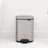Кош за боклук Brabantia Bo Pedal 1010141, 4 л, Леко затваряне, Противоплъзгаща основа, Устойчив на пръстови отпечатъци, Инокс/Мат