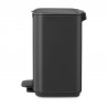 Кош за боклук Brabantia Bo Pedal 1010131, 4 л, Леко затваряне, Противоплъзгаща основа, Минерално покритие, Тъмносив