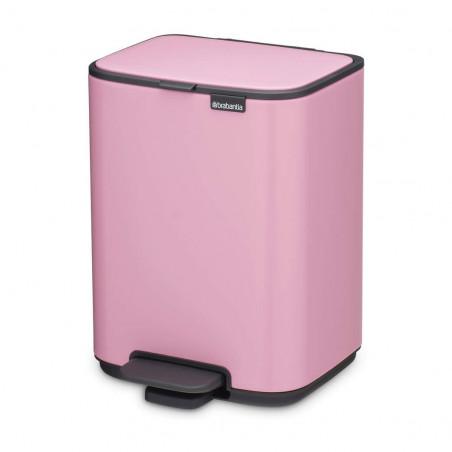 Кош за боклук Brabantia Bo Pedal 1010444, 4 л, Леко затваряне, Противоплъзгаща основа, Розов
